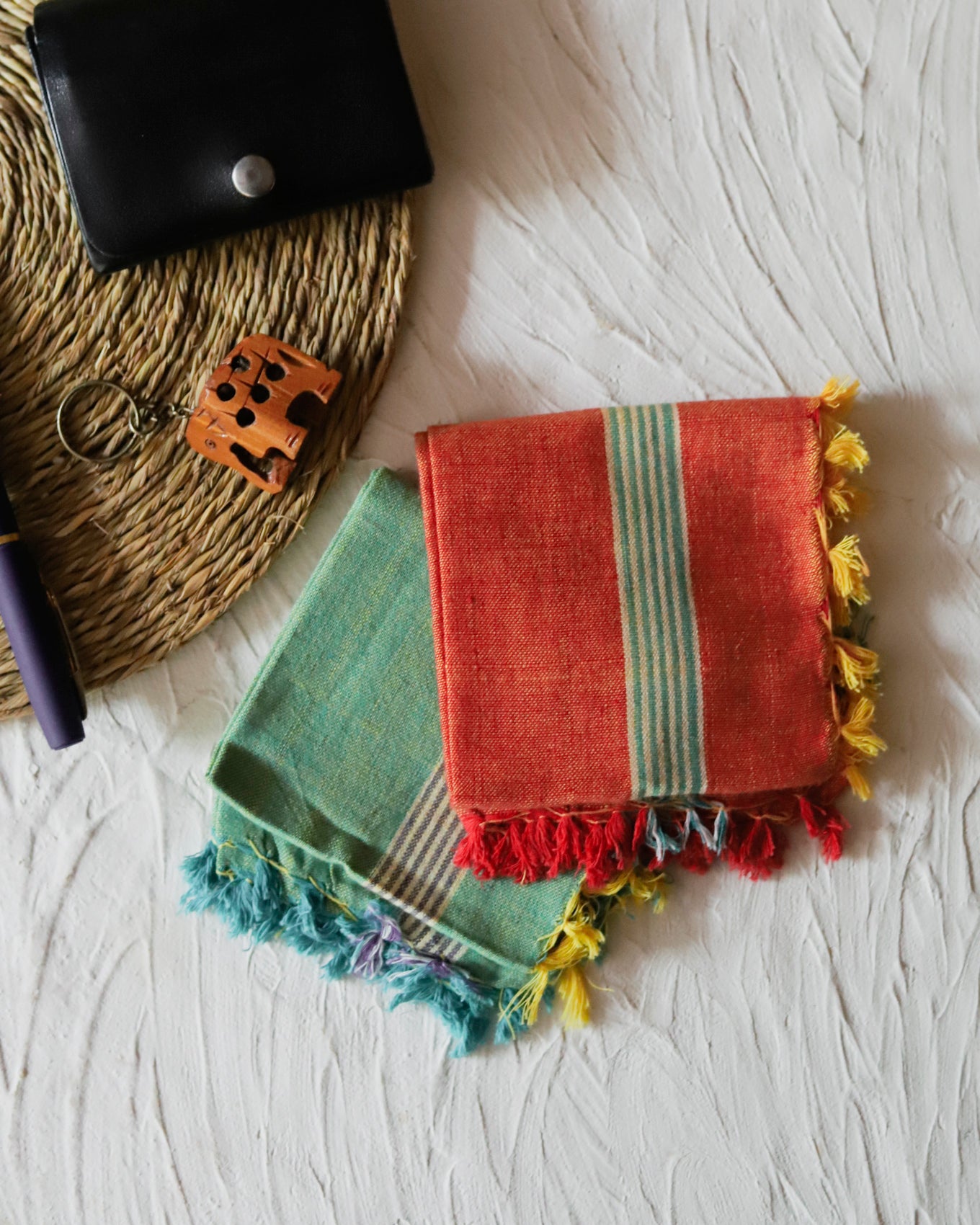 Handwoven Bengal Handkerchief/ Rumal (Pack of 2)