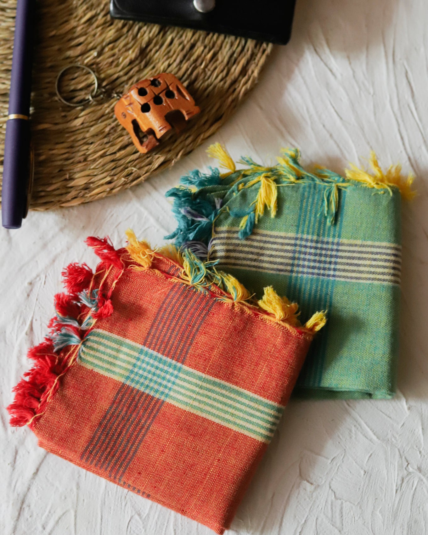 Handwoven Bengal Handkerchief/ Rumal (Pack of 2)
