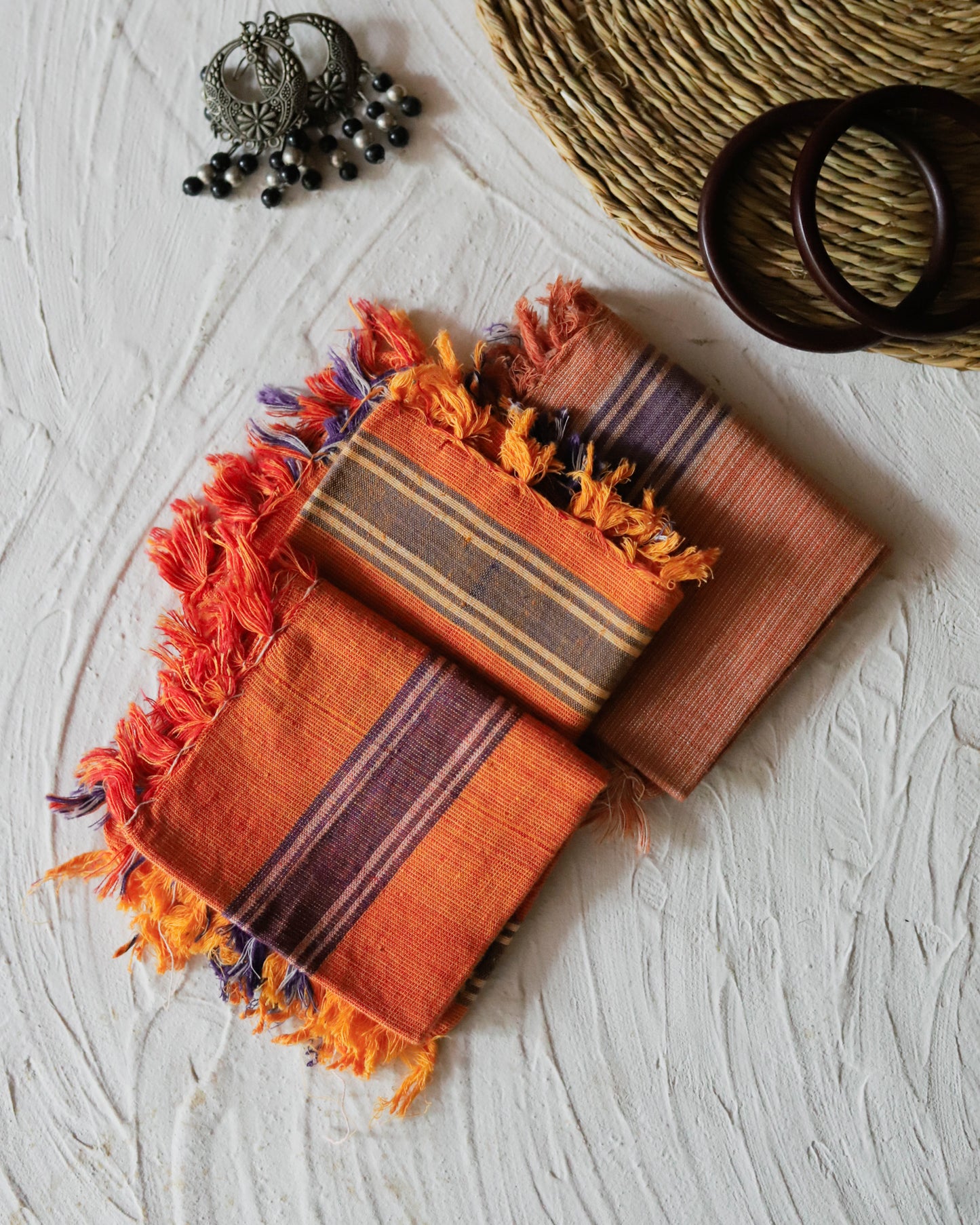 Handwoven Bengal Handkerchief/ Rumal (Pack of 3)
