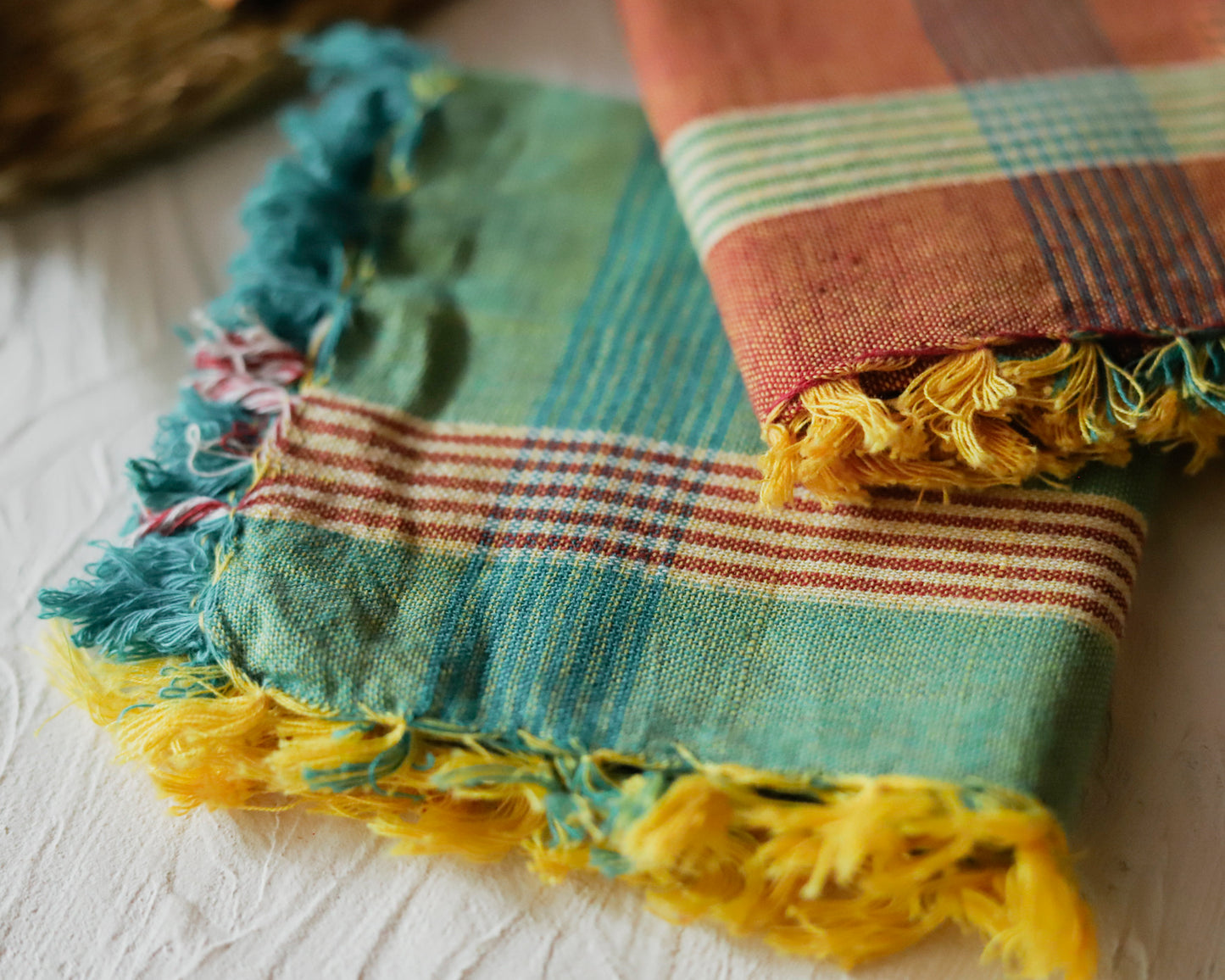 Handwoven Bengal Handkerchief/ Rumal (Pack of 2)