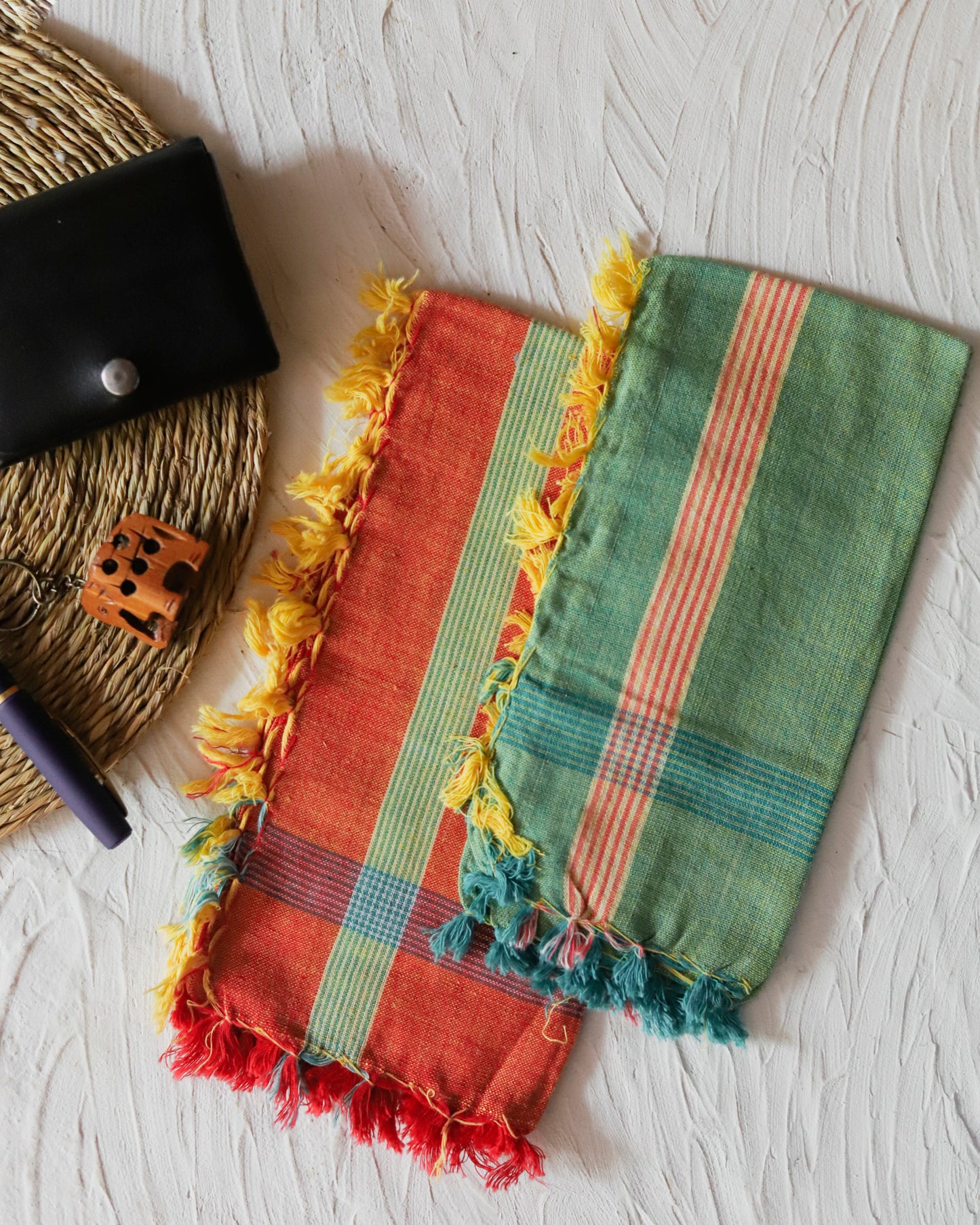 Handwoven Bengal Handkerchief/ Rumal (Pack of 2)