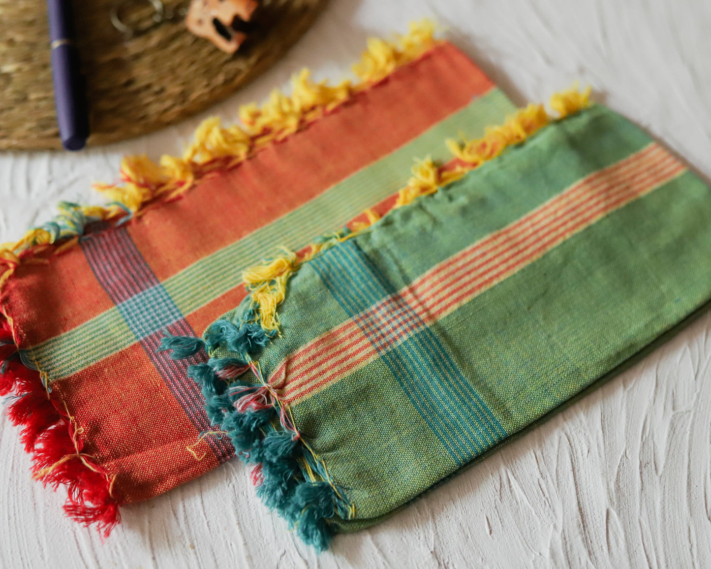 Handwoven Bengal Handkerchief/ Rumal (Pack of 2)