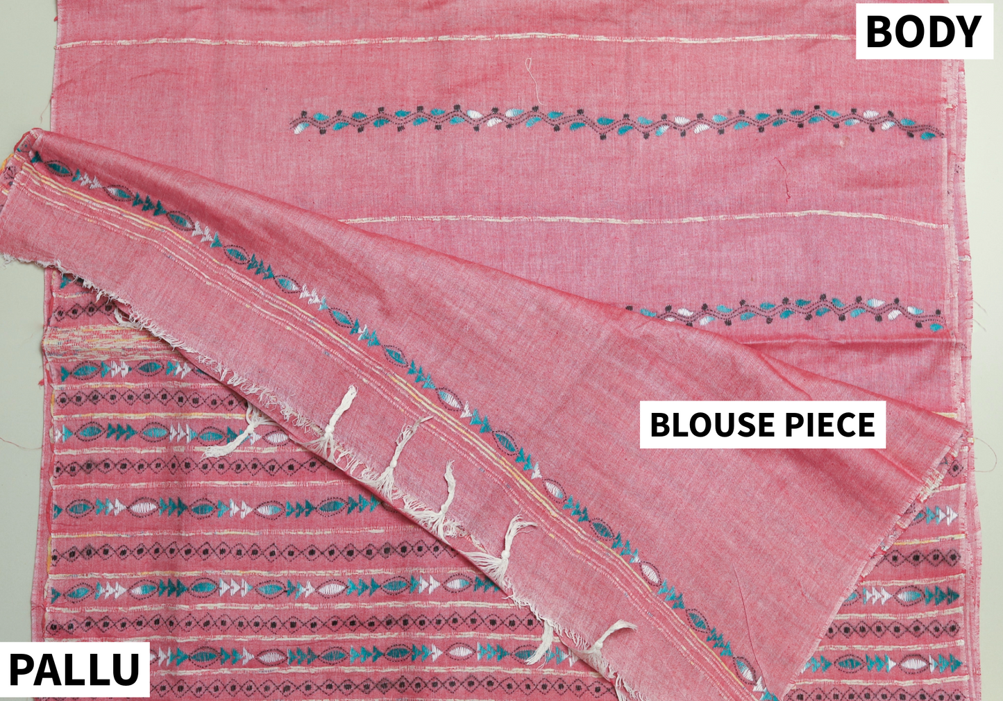 Bengal Handwoven Khesh Kantha Saree
