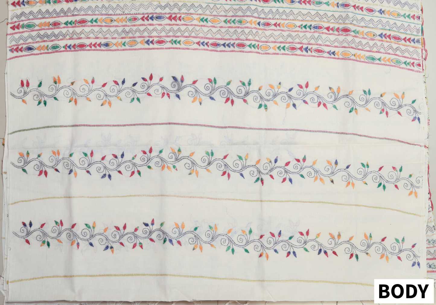 Bengal Handwoven Khesh Kantha Saree
