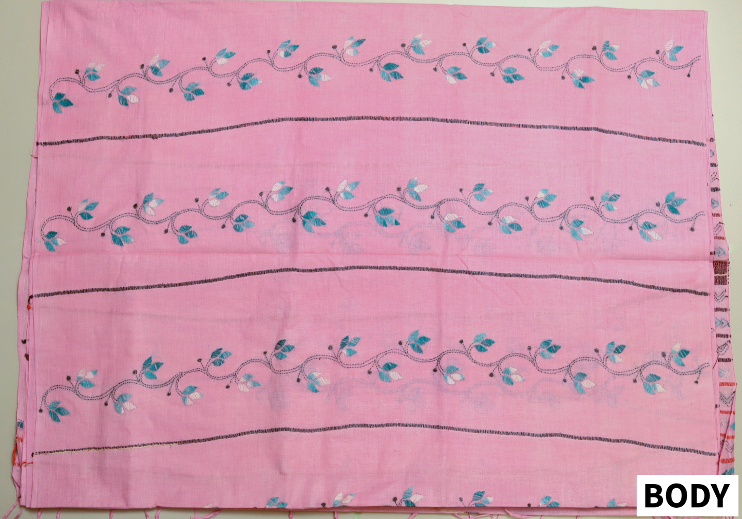 Bengal Handwoven Khesh Kantha Saree