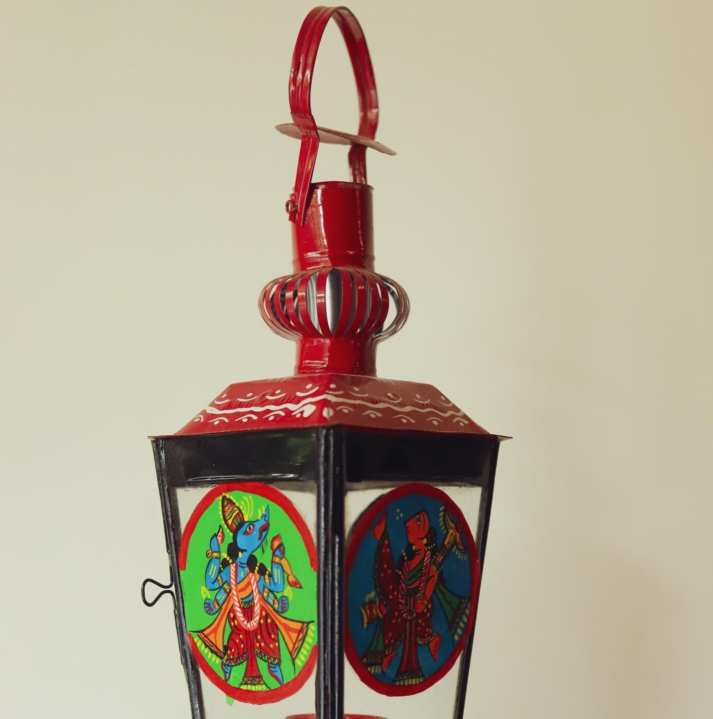 Hand Painted Bengal Patachitra Lamp
