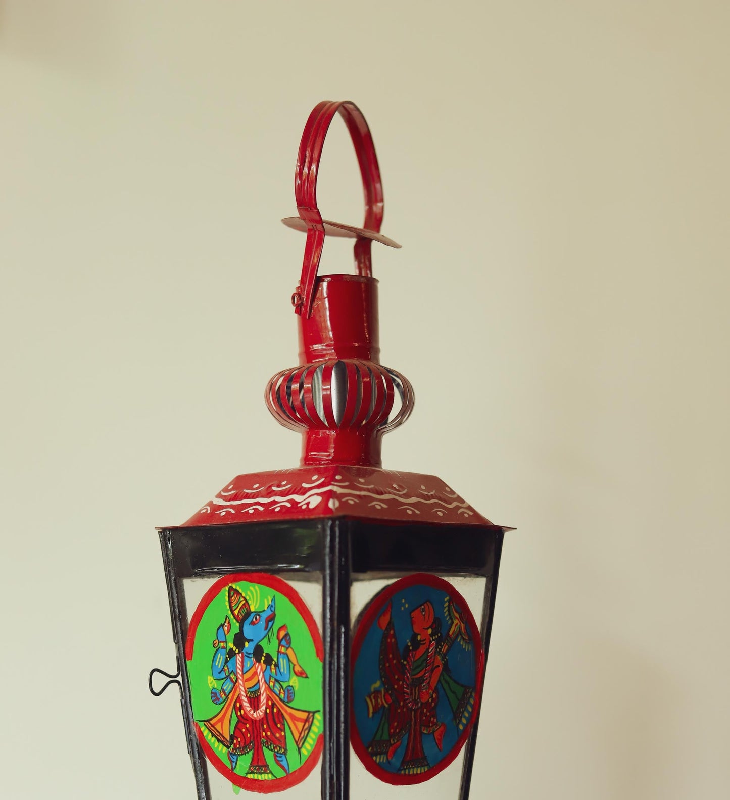 Hand Painted Bengal Patachitra Lamp