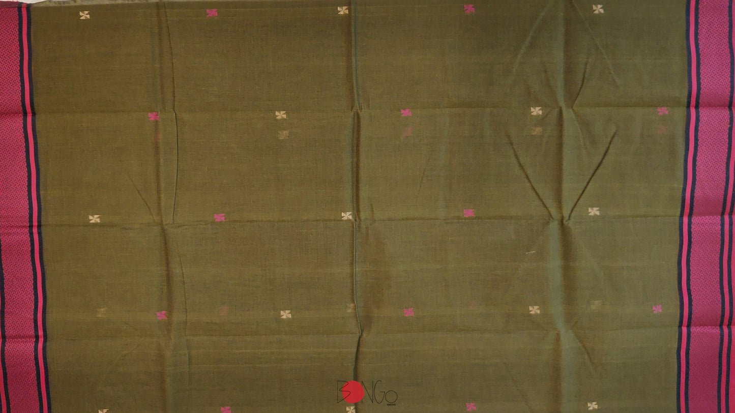 Handwoven Bengal Tant Saree (Tangail Saree)