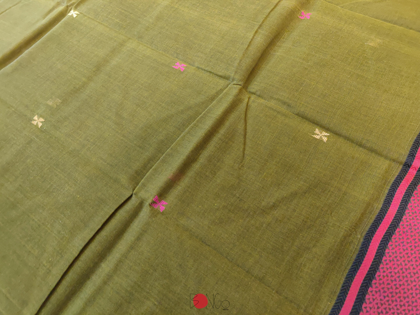 Handwoven Bengal Tant Saree (Tangail Saree)