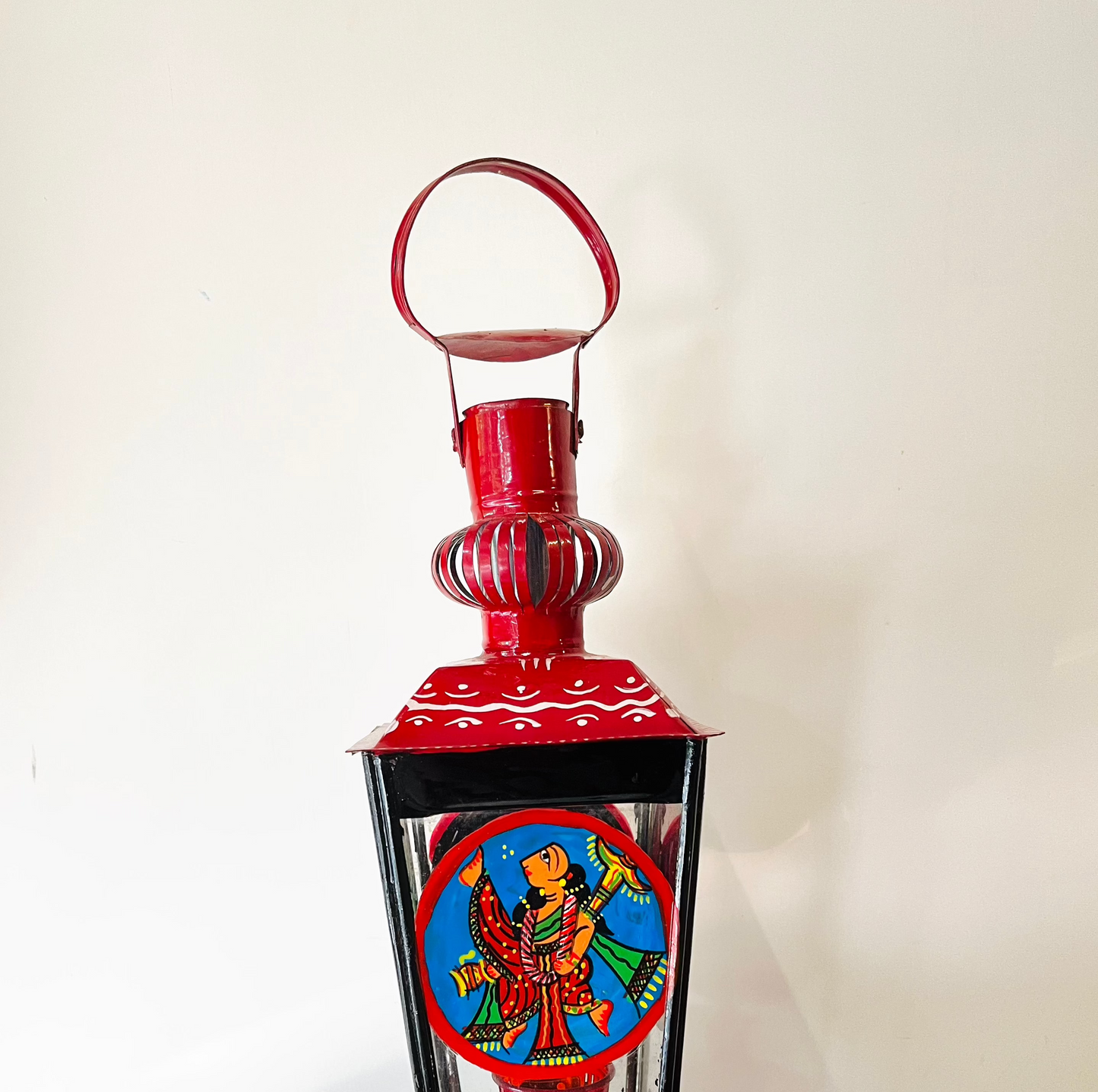 Hand Painted Bengal Patachitra Lamp