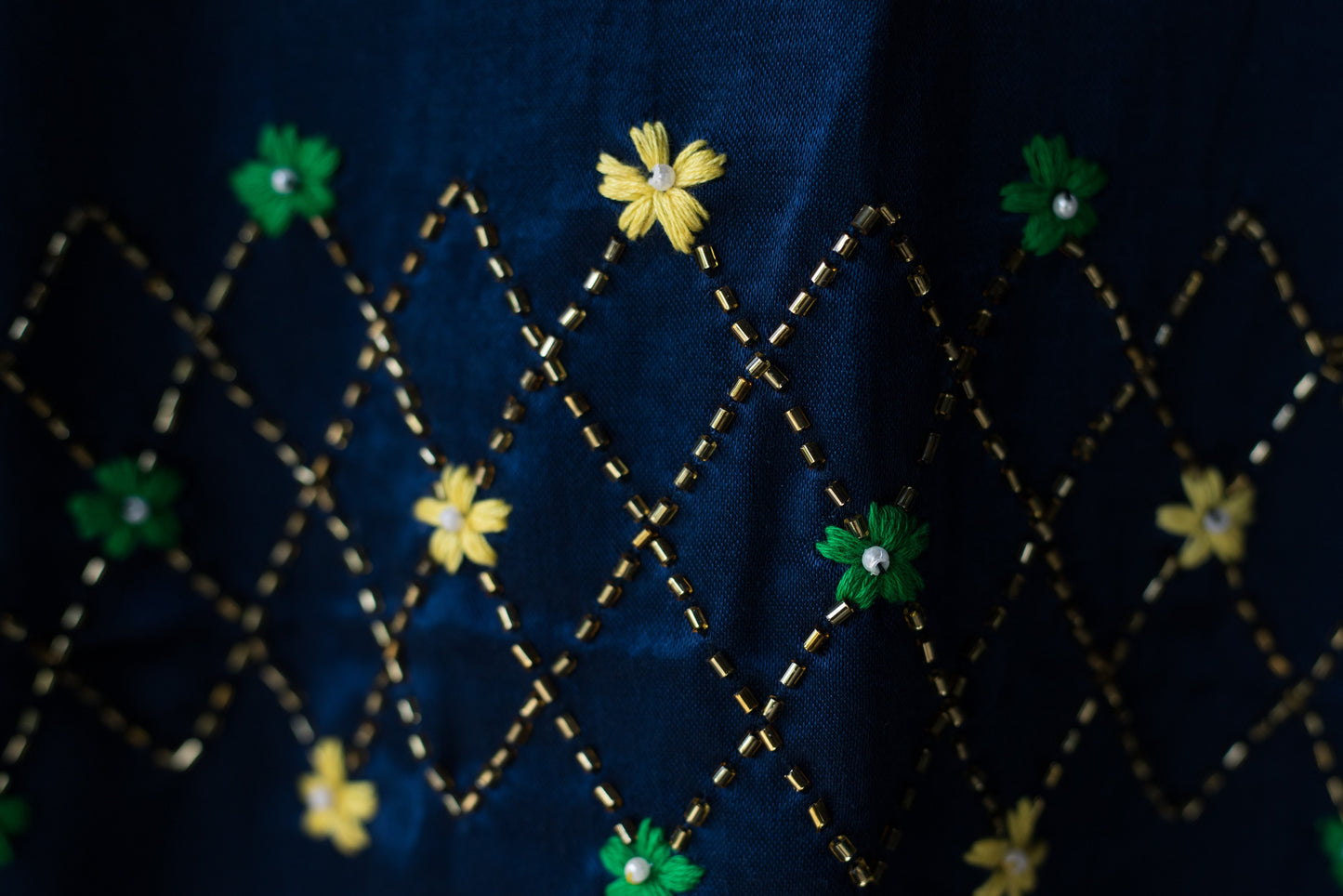 Hand - embroidered Silk Blouse