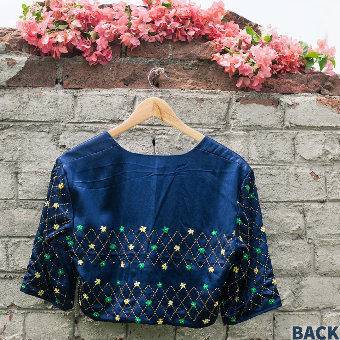 Hand - embroidered Silk Blouse