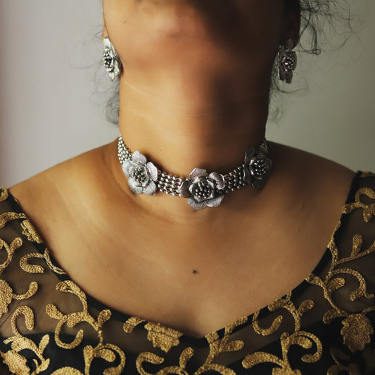 Chanak Oxidised Necklace Set
