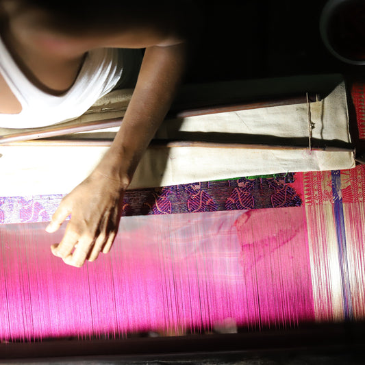 Hand-weaving of Baluchari Saree of Bishnupur, West Bengal 