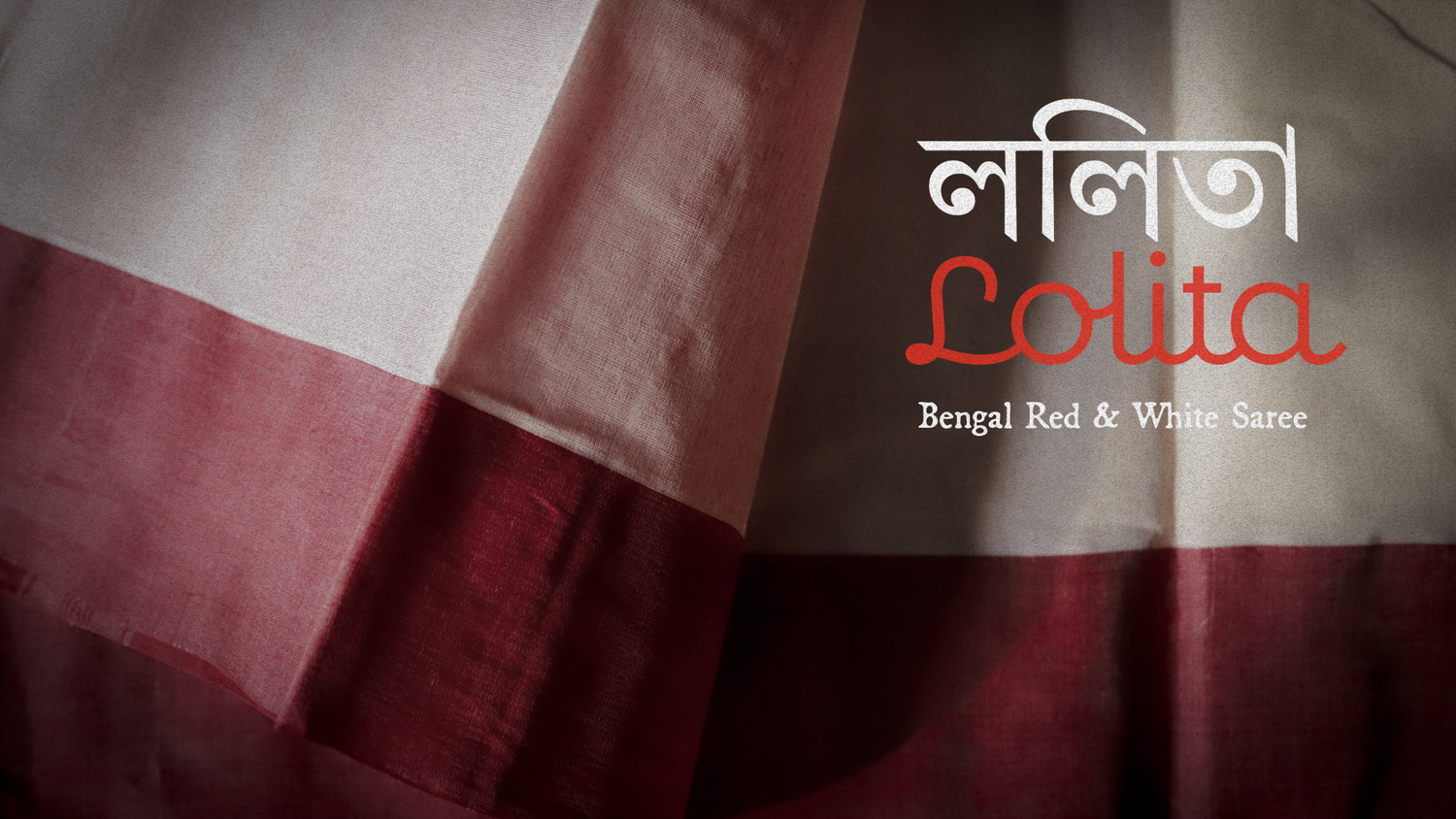 handwoven Red and White Bengali Saree by BONGONIKETAN