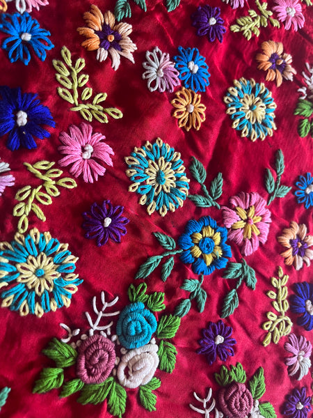 Hand-Embroidered Blouse Fabric