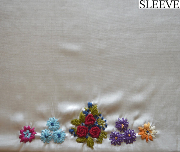 Hand-Embroidered Blouse Fabric