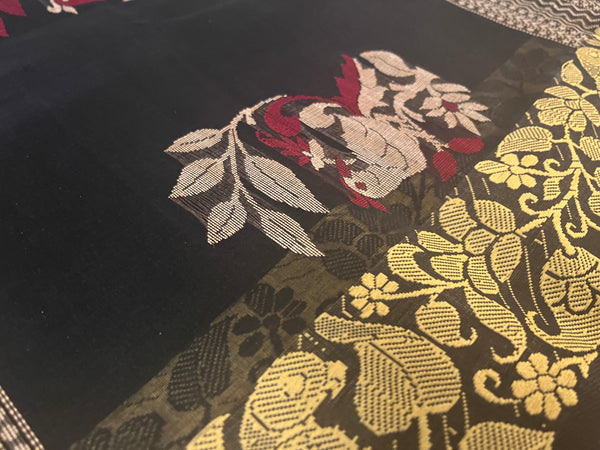 Handwoven Bengal Tant Saree (Tangail Saree)