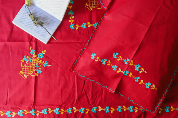 Bengal Hand Embroidered Cotton Bedsheet