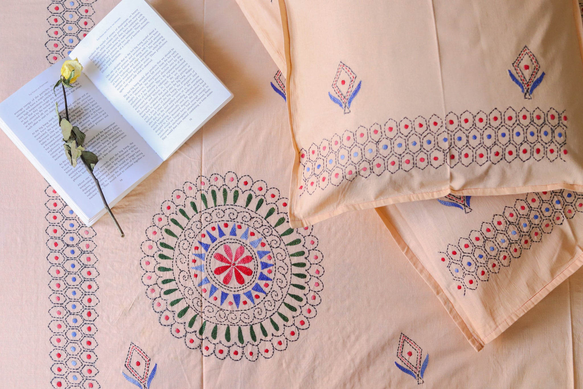 Bengal Hand Embroidered Cotton Bedsheet