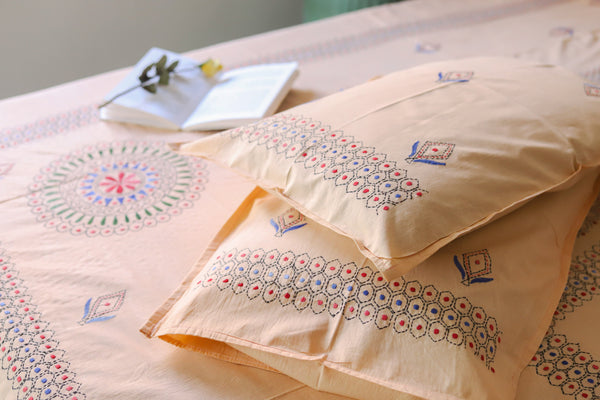 Bengal Hand Embroidered Cotton Bedsheet