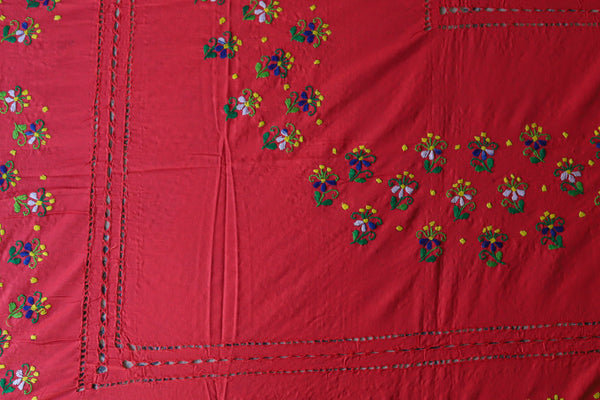 Bengal Hand Embroidered Cotton Bedsheet