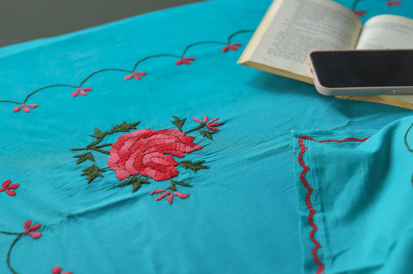 Bengal Hand Embroidered Cotton Bedsheet