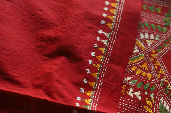 Bengal Kantha Hand Embroidery Cotton Suit Fabric