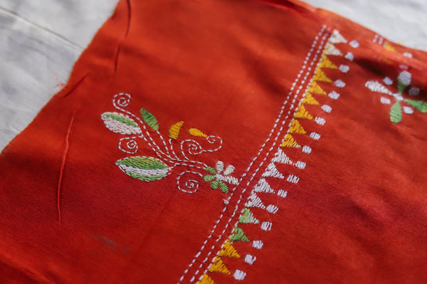 Bengal Kantha Hand Embroidery Cotton Suit Fabric