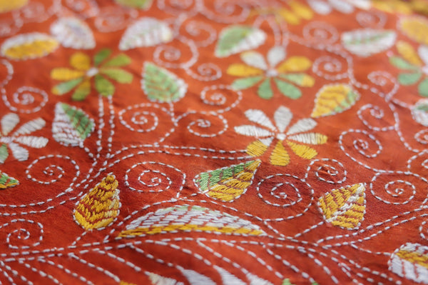 Bengal Kantha Hand Embroidery Cotton Suit Fabric