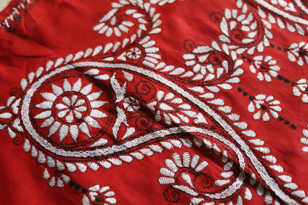 Bengal Kantha Hand Embroidery Cotton Suit Fabric