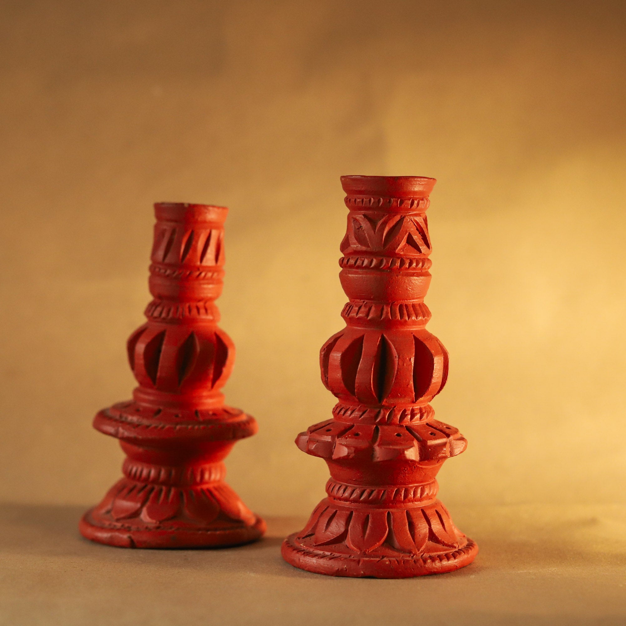 Bengal Terracotta Candle Holder Handicraft