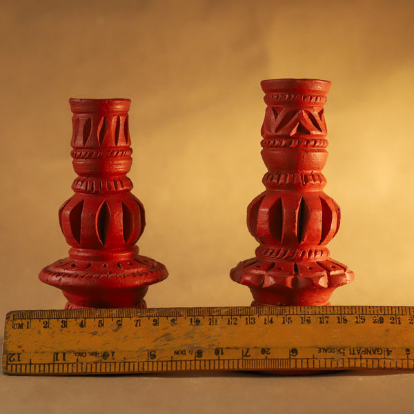 Bengal Terracotta Candle Holder Handicraft