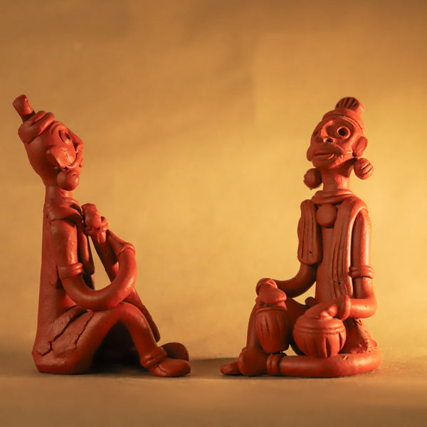 Bengal Terracotta Baul Singer Band Handicraft