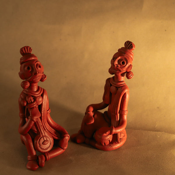 Bengal Terracotta Baul Singer Band Handicraft