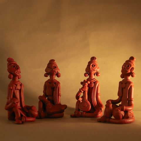 Bengal Terracotta Baul Singer Band Handicraft