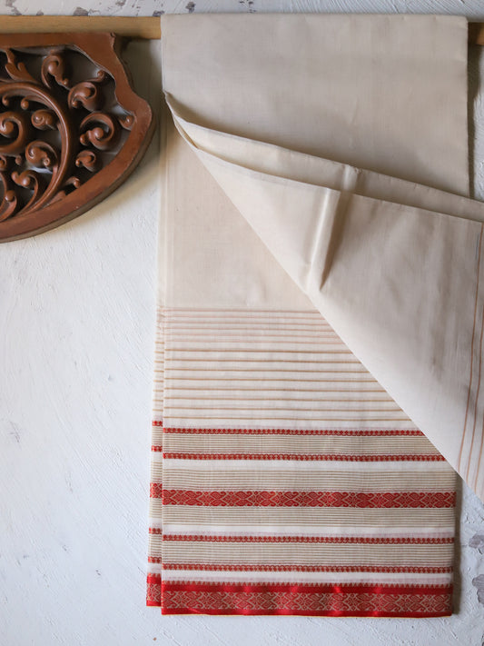 Bengal Handwoven Tangail Dhoti (Dhuti)