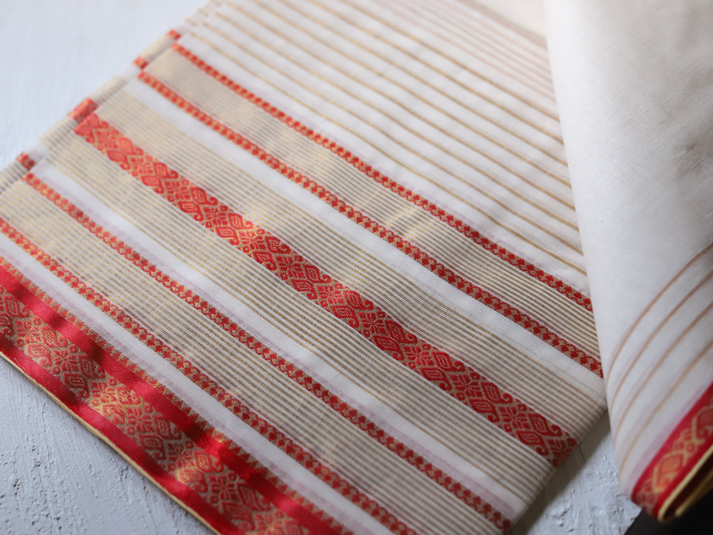 Bengal Handwoven Tangail Dhoti (Dhuti)