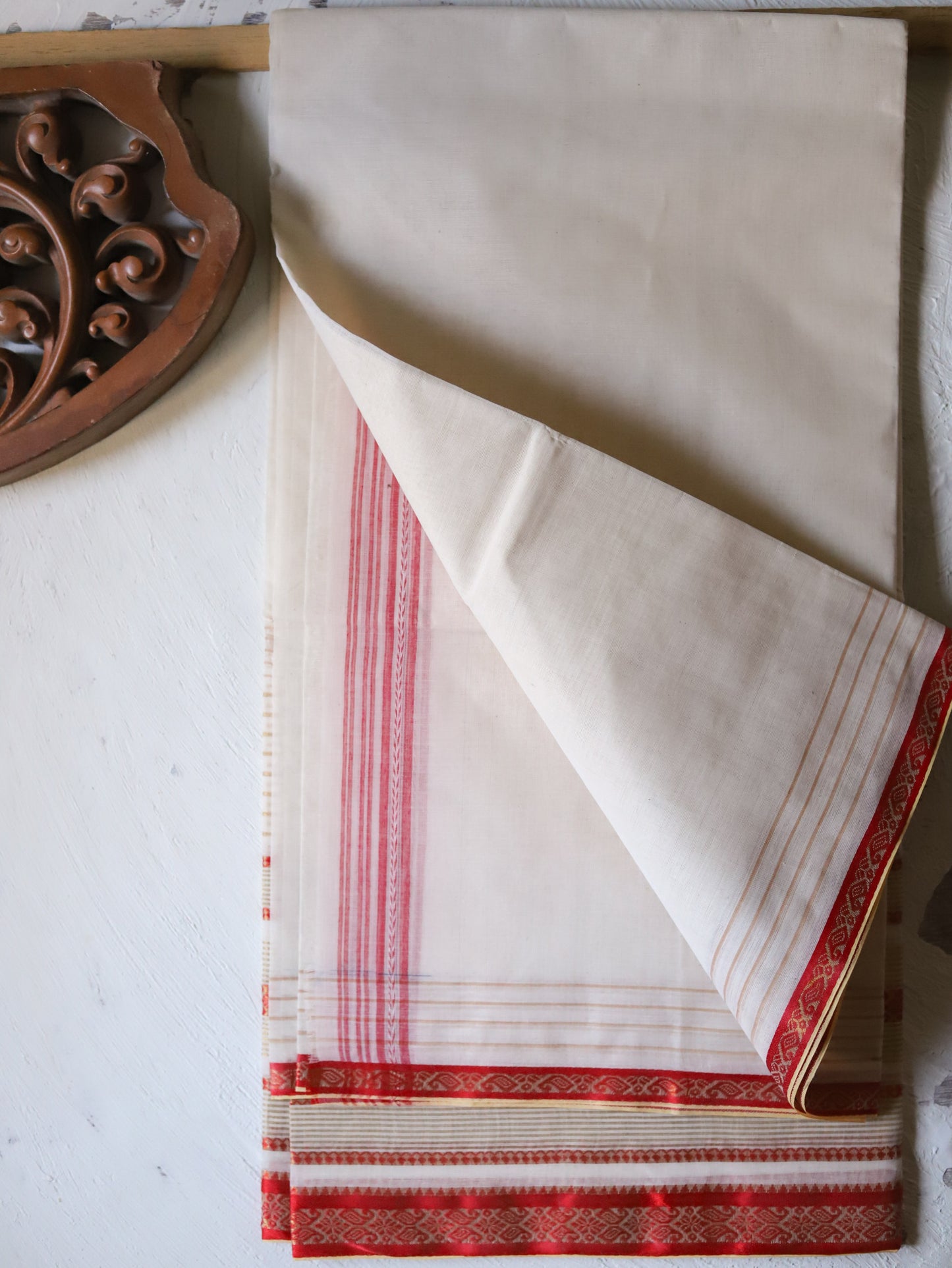 Bengal Handwoven Tangail Dhoti (Dhuti)