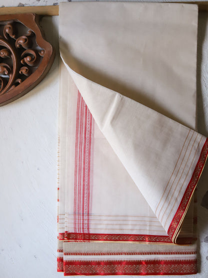 Bengal Handwoven Tangail Dhoti (Dhuti)