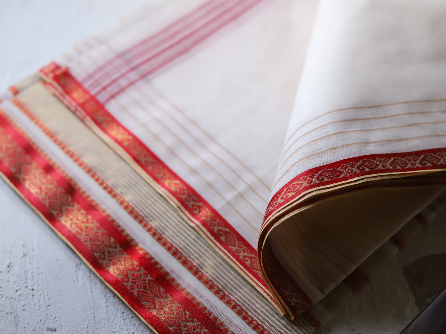 Bengal Handwoven Tangail Dhoti (Dhuti)