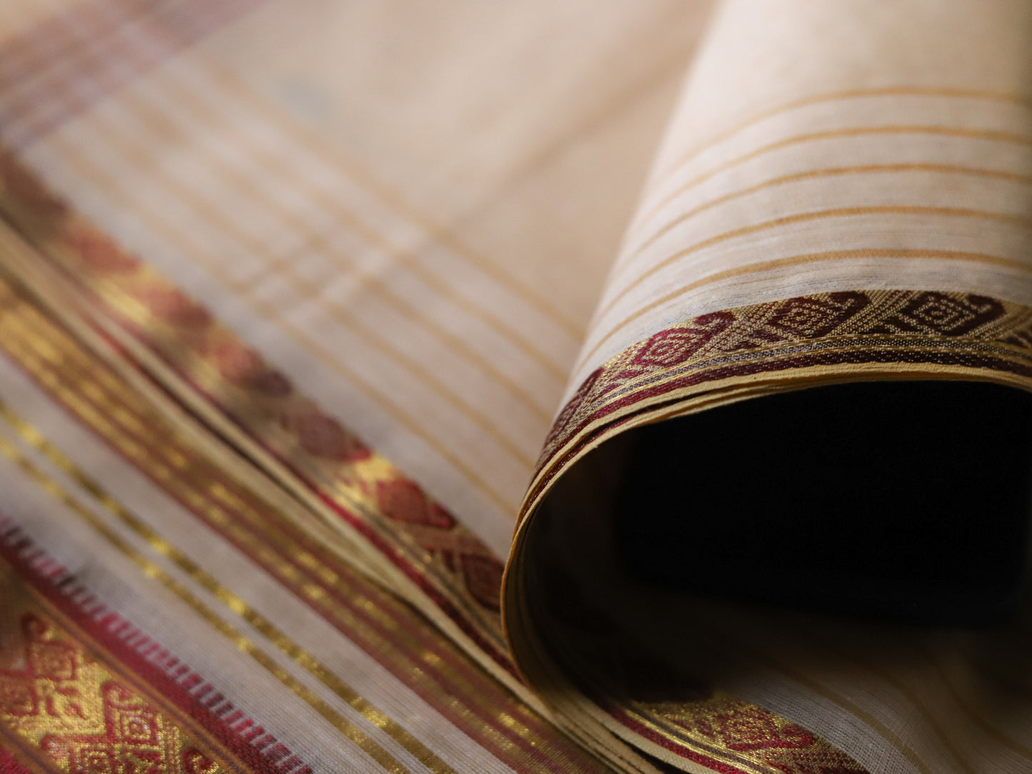 Bengal Handwoven Tangail Dhoti (Dhuti)