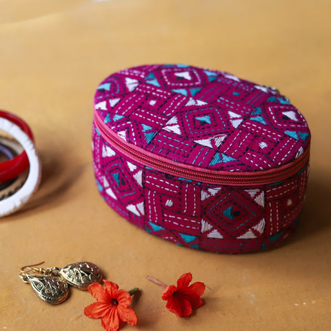 Bengal Kantha Embroidery Handcrafted Jewellery Box