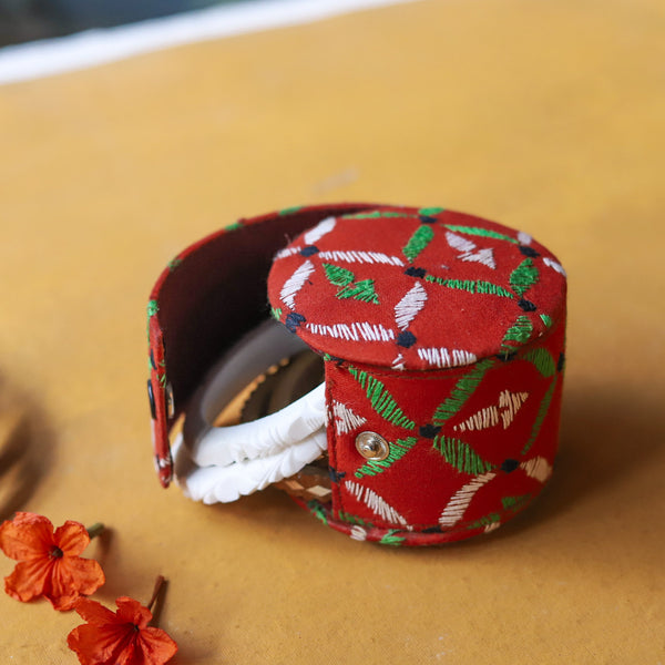 Bengal Kantha Embroidery Handcrafted Bangle Box