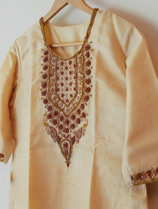 Bengal Hand Embroidered Silk Kurti