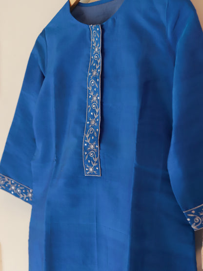 Bengal Hand Embroidered Silk Top Bottom