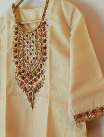 Bengal Hand Embroidered Silk Kurti