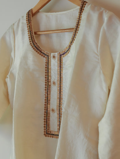 Bengal Hand Embroidered Silk Top Bottom
