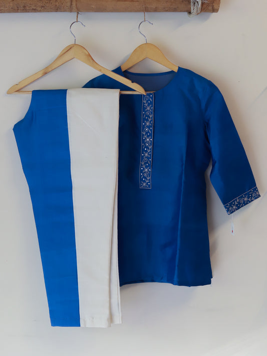 Bengal Hand Embroidered Silk Top Bottom