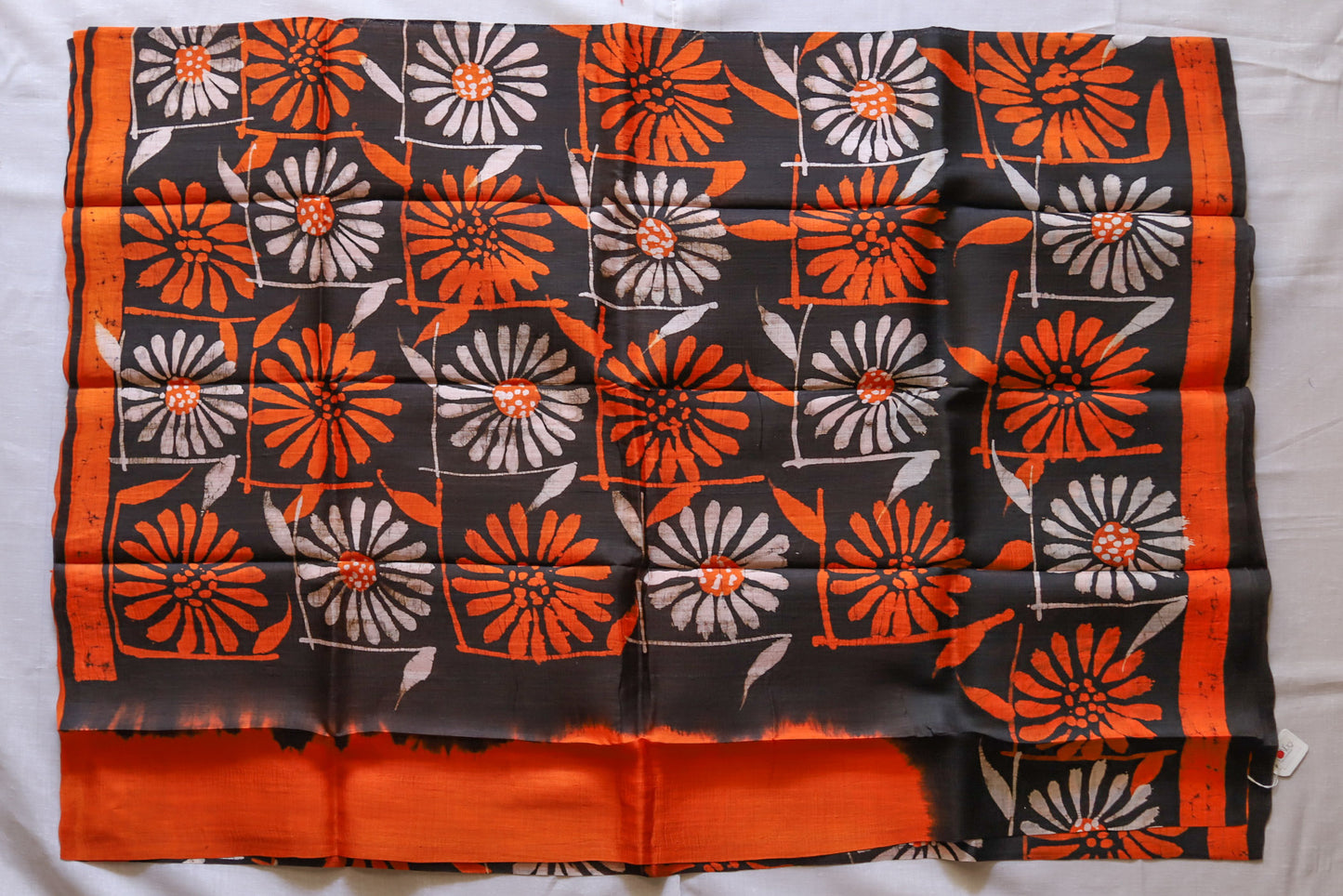 Handwoven Bengal Hand Batik Silk Saree